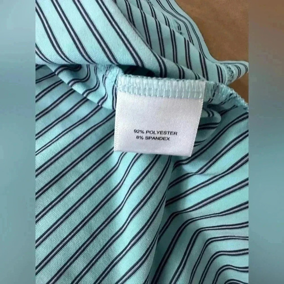 Peter Millar Summer Comfort XL Polo Light Blue Striped - Flawed - Picture 6 of 9